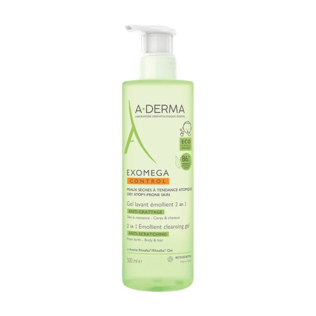 A-Derma Exomega Control Μαλακτικό Τζελ Καθαρισμού 2 σε 1 κατά του Α...