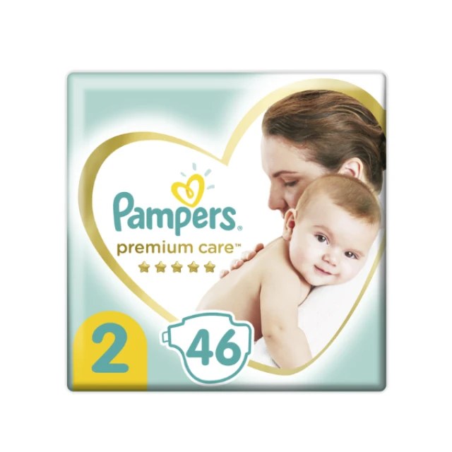 Pampers Premium Care Πάνες με Αυτοκόλλητο Μέγεθος 2 (4-8 kg), 46 Τε...